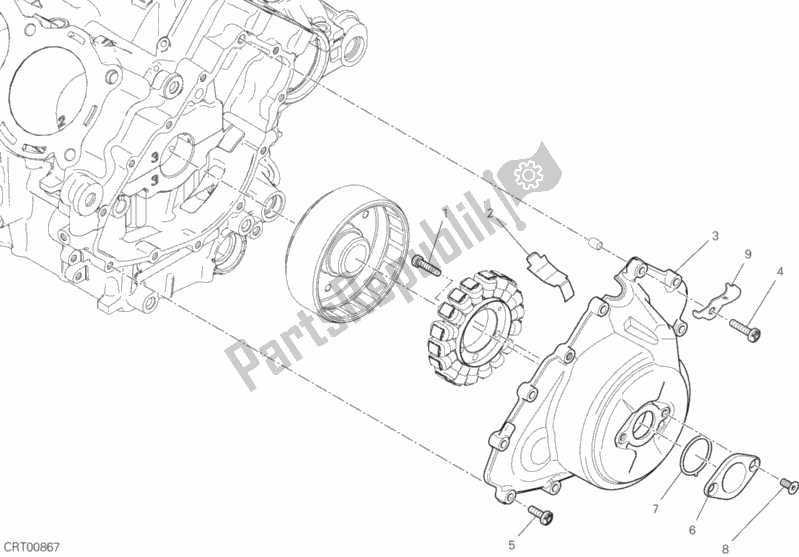 Wszystkie części do Pokrywa Generatora Ducati Superbike Superleggera V4 998 2020
